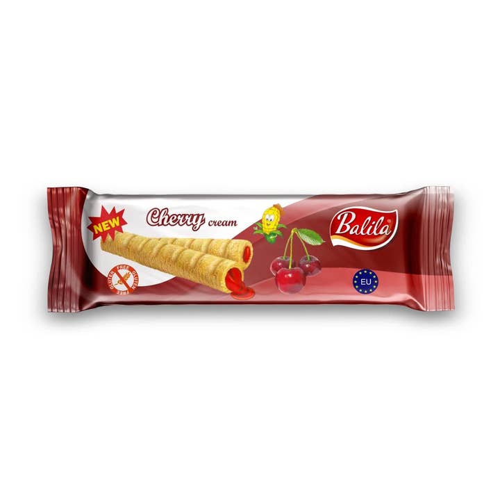 Étui en tube de maïs sans gluten Balila, paquet de crème à la cerise pour la vente par Balila