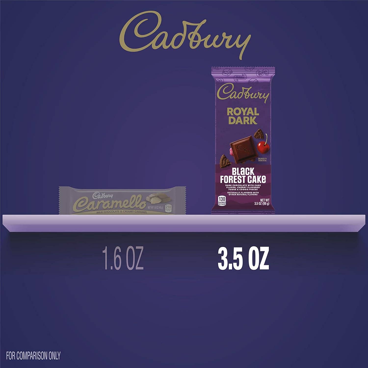 Snacky Candy - Vente Barre chocolatée - Tablette de chocolat Cadbury Forêt-Noire 3,5 oz paquet de 142