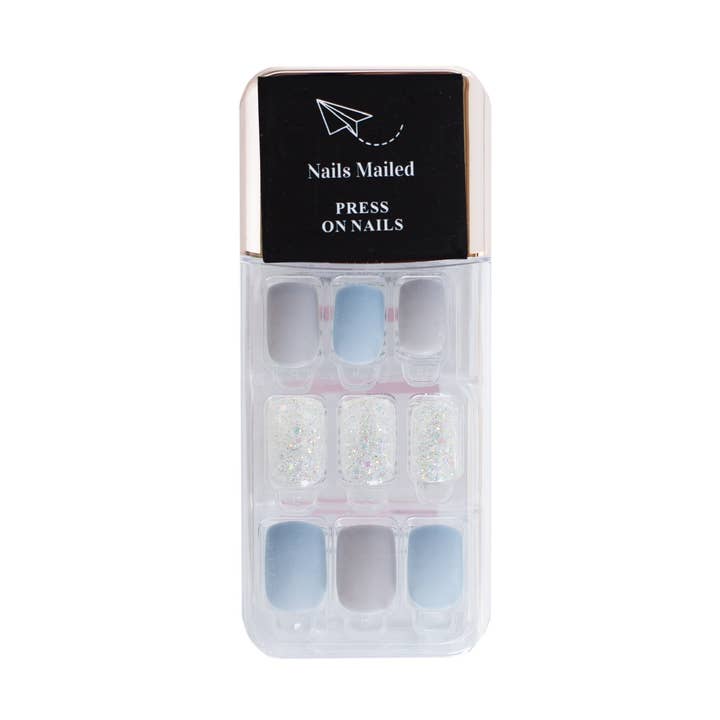 Azul purpurina para venta al por mayor de Nails Mailed
