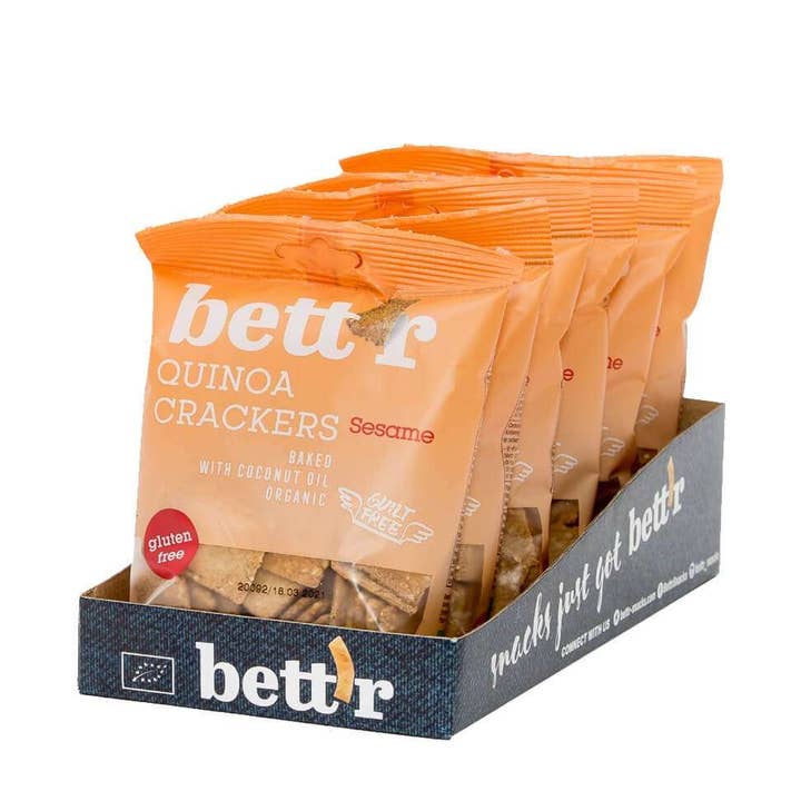 Smart Organic - Wholesale Crackers - Quinoa Crackers Sesame, Bio, Bett'r, 100g1