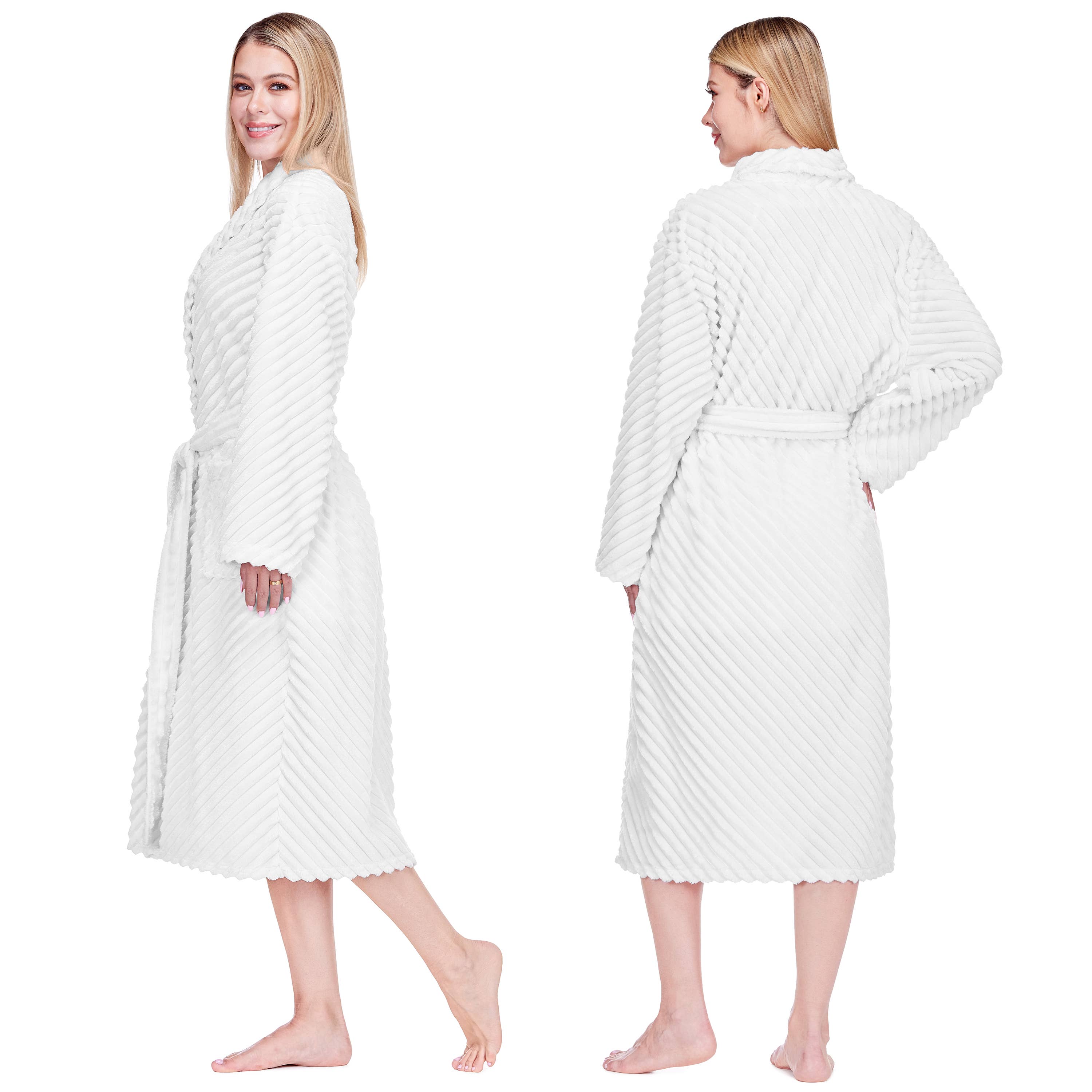 Pavilia - Wholesale Robe - Women's - Women's Ribbed Fleece Robe27