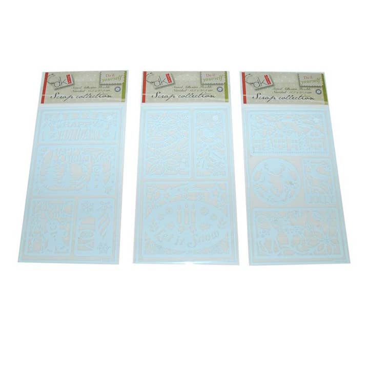 Fleksible klæbende skabeloner - sæt med 3 for engroshandel hos Aktual / Dekora Import S.A