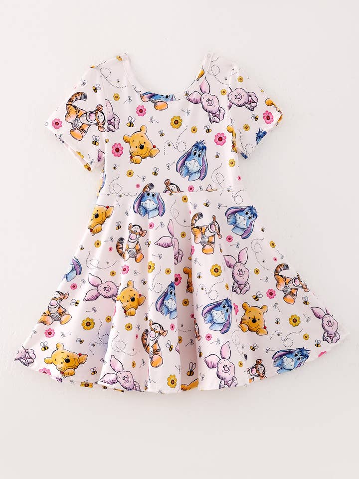 Rylee Faith Designs - Wholesale Dress - Kids - Princess Print Short Sleeve Dress