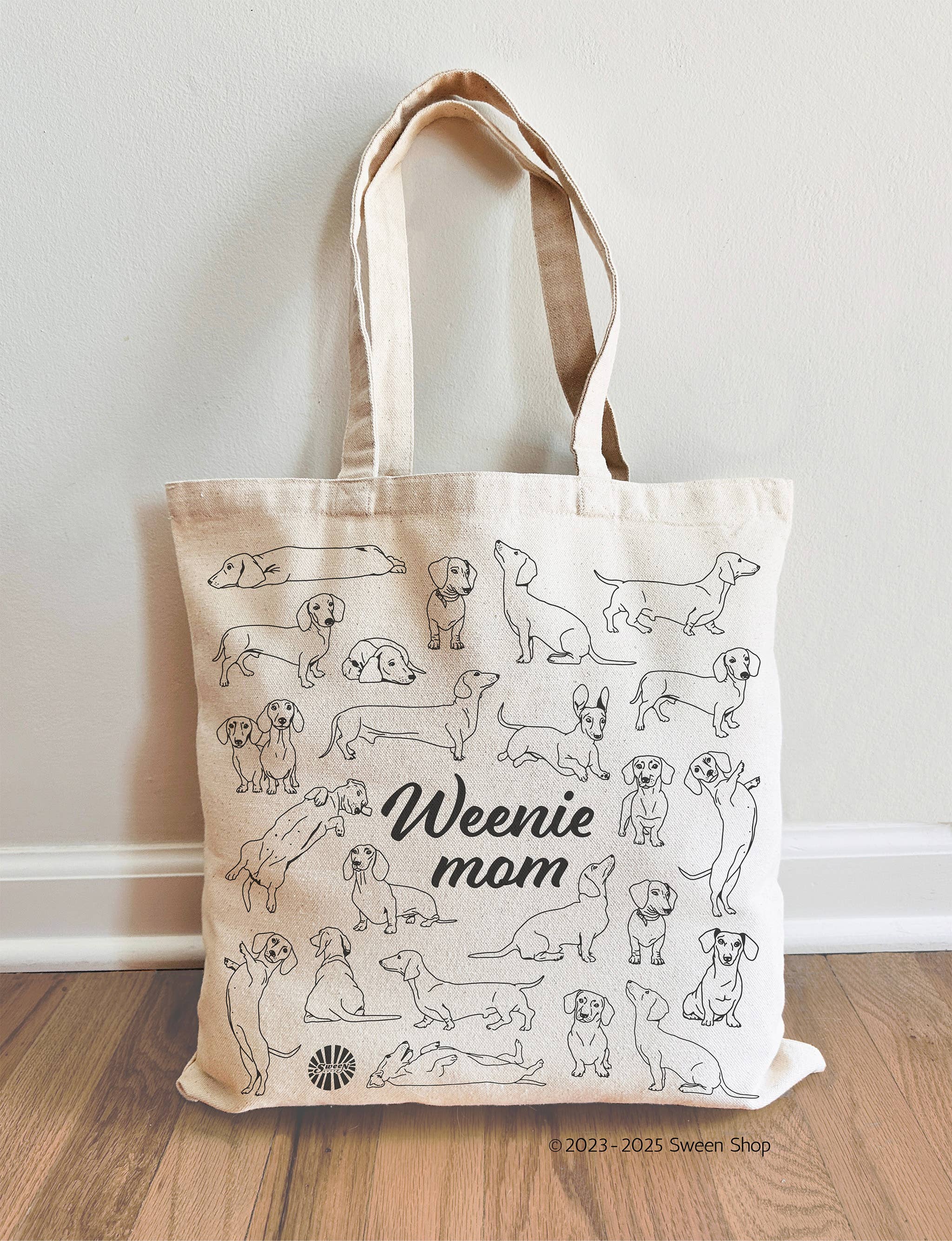 Sween Shop – Engroshandel Tote bag - Dame – Weenie Mor Gravhund Mulepose til Kæledyrshundemor Doxie Gave2