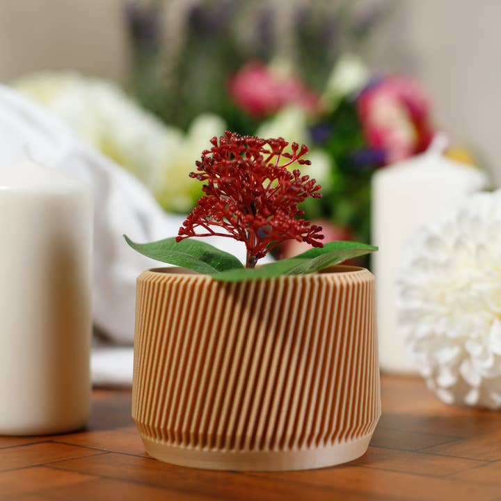 Ingadi - Wholesale Plant Pot - Wood Plant Pot - 3D Printed From 20% Recycled Wood Infill2