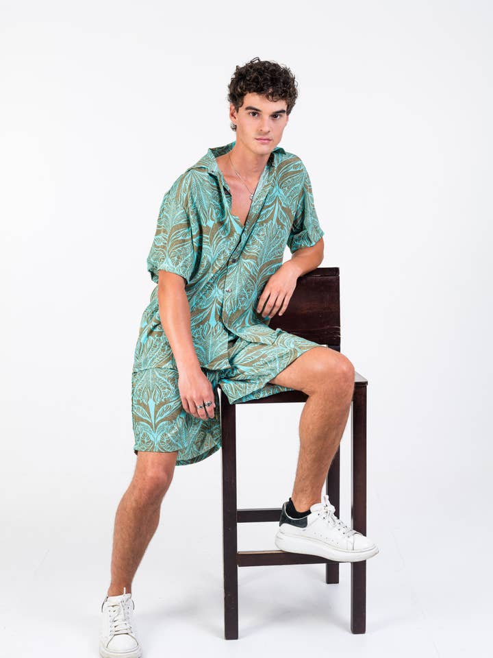 Arena Formentera - Wholesale Top & Short Set (NOT Loungewear) - Men's - Bohemian shirt+shorts set - Last units!30