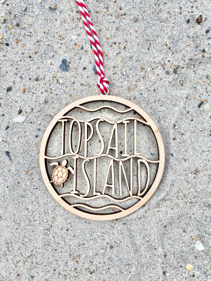 Topsail Island ornament | coastal NC beach keepsake for wholesale by zoo&roo