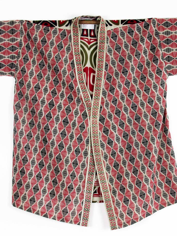 Les Belles Vagabondes - Wholesale Kimono - Women's - Bambara Panafrica Bordeaux Kimono3