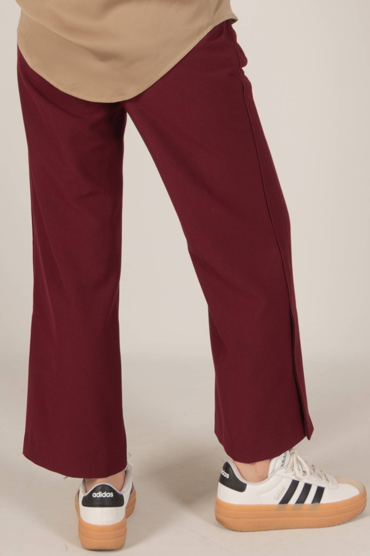 Before You Collection - Wholesale Pants - Women's - Woven Wide Leg Elastic Waist Side Slit Pants10