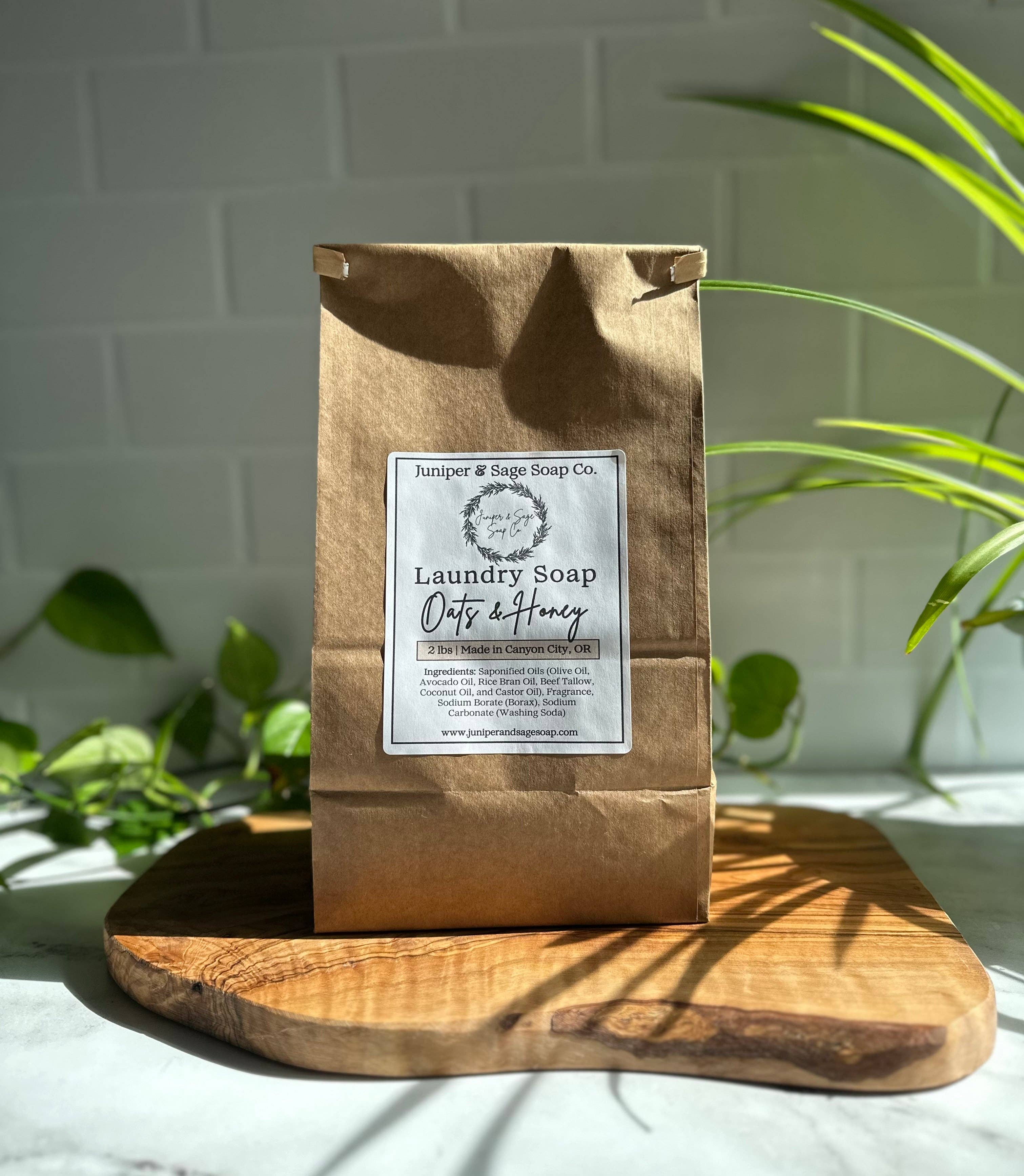 Juniper & Sage Soap Co. LLC - Wholesale Laundry detergent powder/pods - Oats & Honey - Tallow Laundry Soap