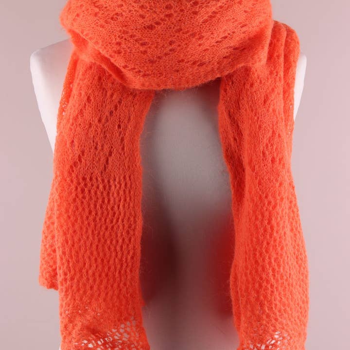 NAÏS PARIS - Wholesale Scarf - Women's - OPENWORK MOHAIR WOOL SHAWL29