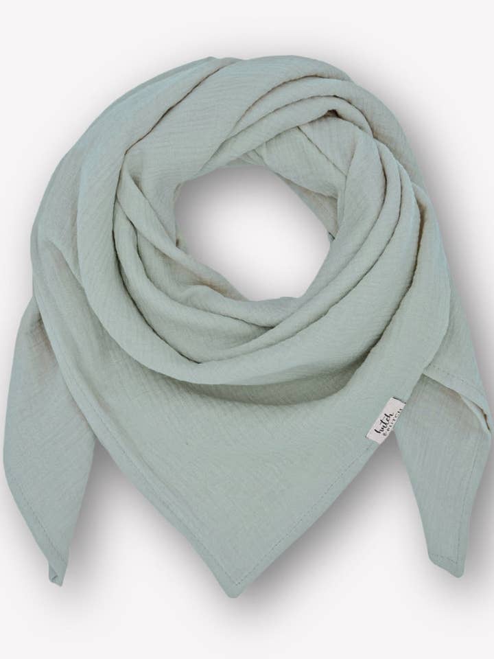 Muslin scarf for toddlers • aquamarine for wholesale by hutch&putch