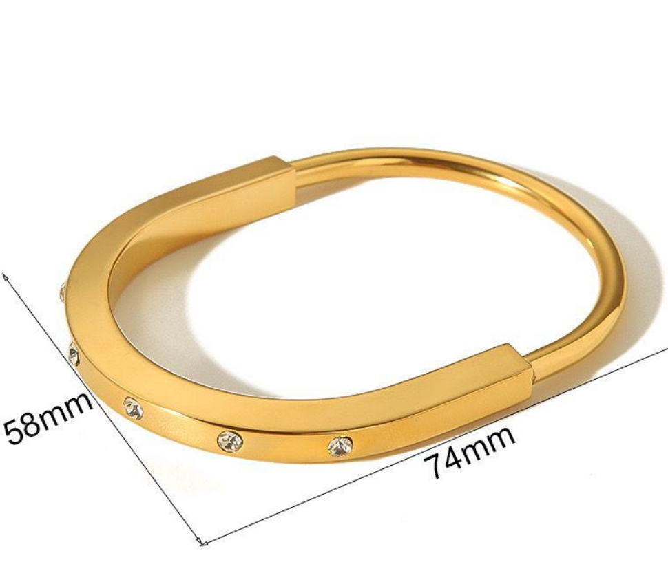 Misgraceful – wholesale Bangle bracelet – Lock Bracelet Bangle - Gold or Silver0