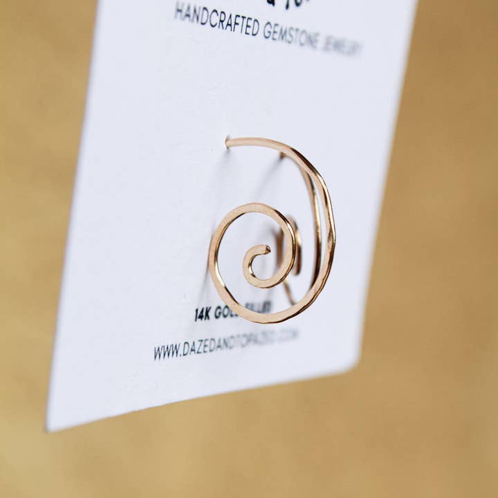 Dazed and Topazed - Wholesale Hoop Earrings - Spiral Hoop Earrings5