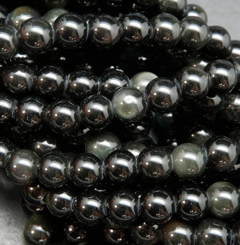 Csr jewelry design - Wholesale Beads - 10mm Rainbow Obsidian Bead Strand1