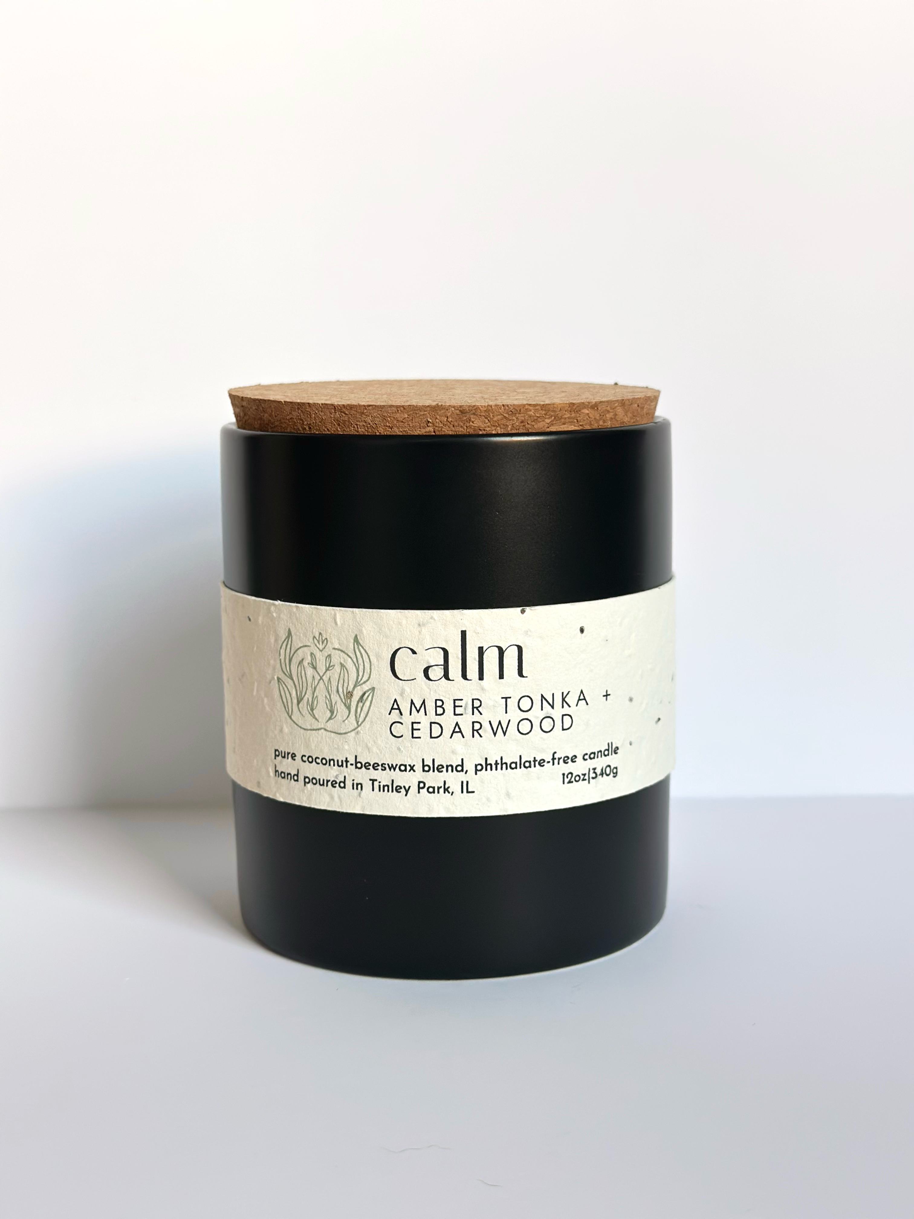 Sprig & Flame - Wholesale Jar/Filled Candle - CALM | Pure Coconut Beeswax Hand-Poured Wood Wick Candle1