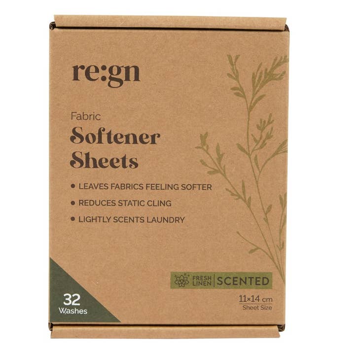 Re:gn Eco Fabric Softener Sheets – Fresh Linen Scent | Plastic-Free, Vegan, 32 Washes for wholesale by Re:gn