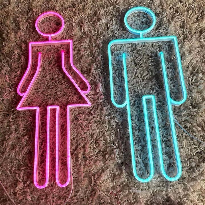 Girl Boy Restroom Neon Sign for wholesale by Aoos Custom