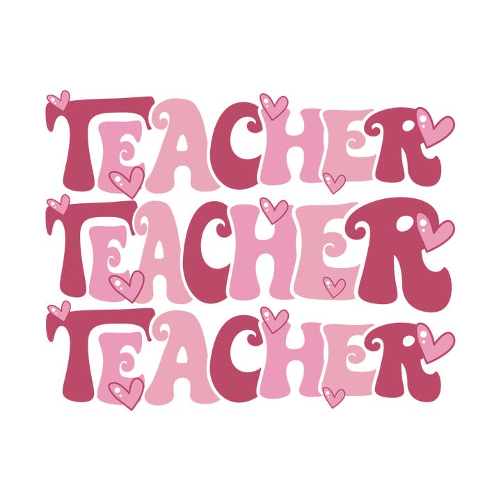 Teacher Stacked DTF Print for wholesale by ROTD Crafter's Corner