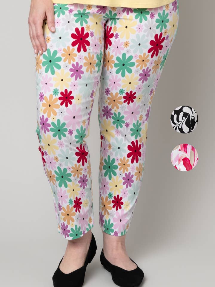 Printed Pull On Millennium Tapered Pant - Curvy
for wholesale by Pine Apparel