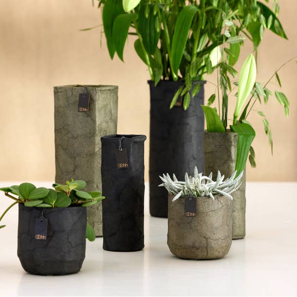 Lübech Living - Wholesale Plant Pot - Pulp flower pot. Zero Waste, Burnt Olive1