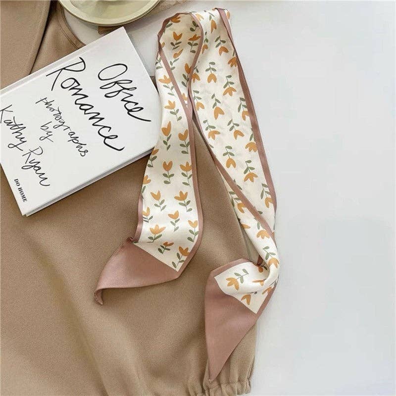 ShieldChic - Wholesale Scarf - Women's - Vintage Printed Slim Hair Silky Scarf17