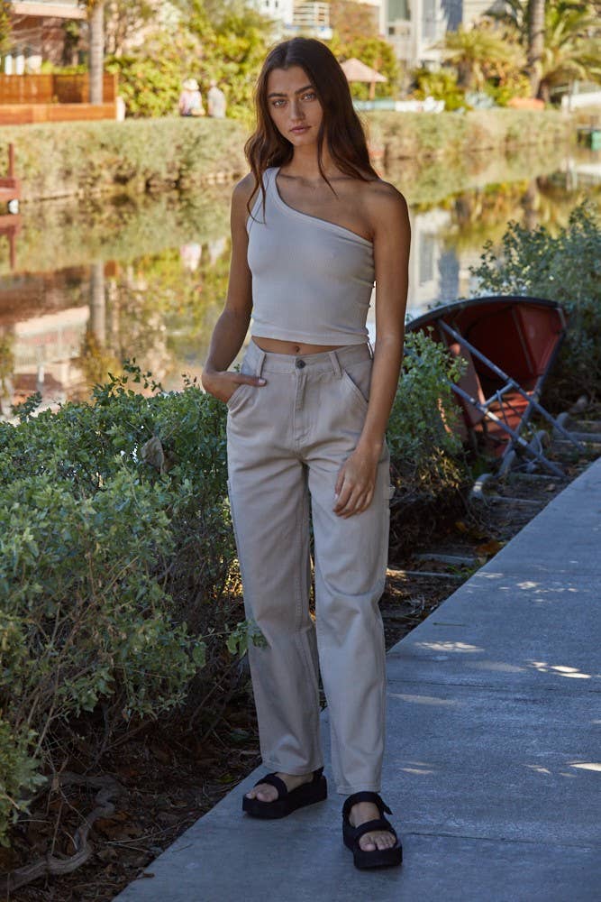 By Together - Wholesale Knit Top - Women's - S1093N | High Quality Seamless One Shoulder Ribbed Top12