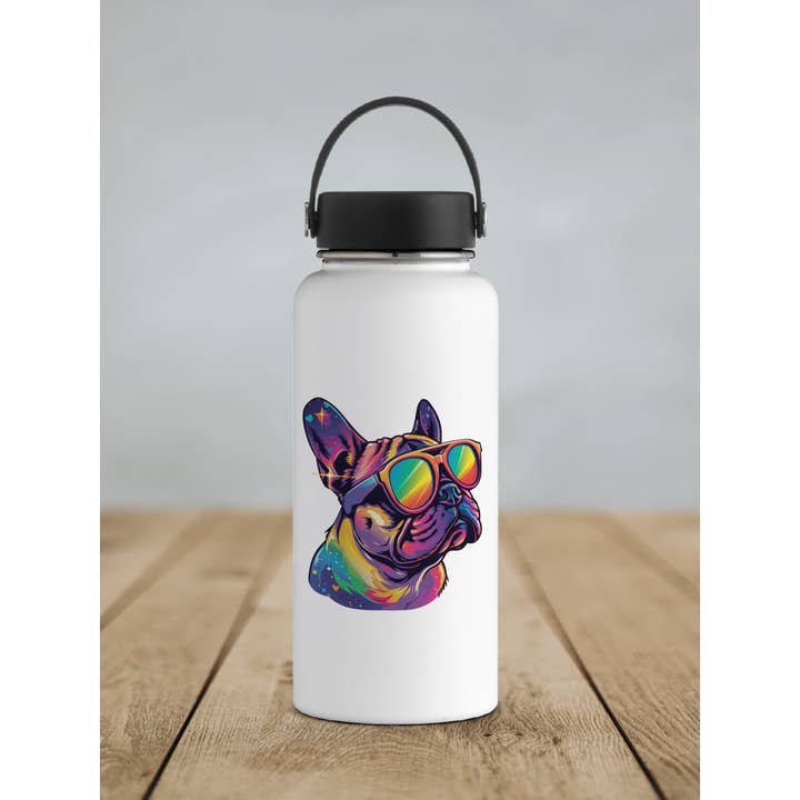Ozark Sticker Company - Wholesale Sticker - Rainbow Frenchie in Sunnies Sticker