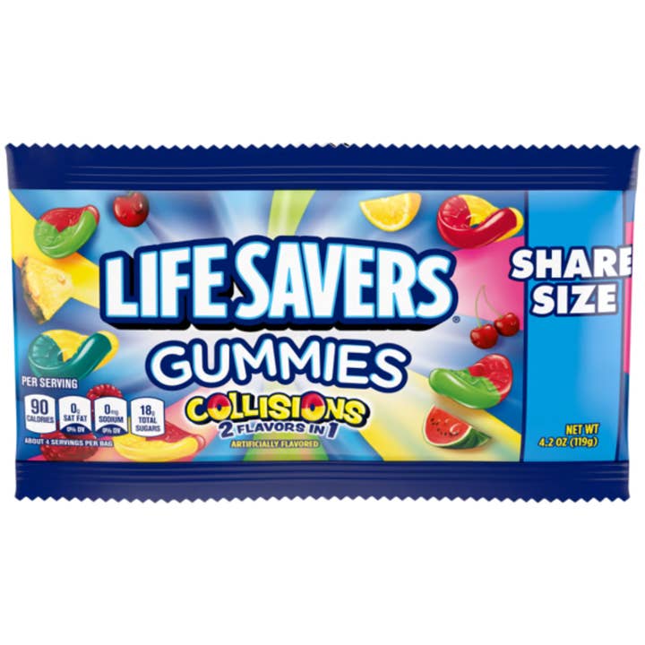 Life Savers Collisions Gummies Share Size 4.2oz - 15ct for wholesale by I Got Your Candy