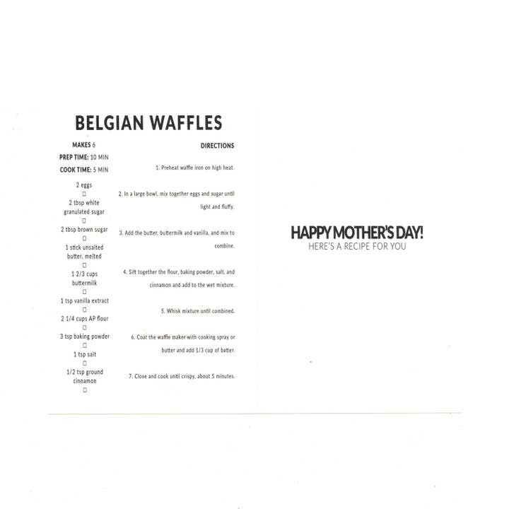 Happy Cooking Cards – Großhandel Muttertagskarten – Belgische Waffeln Card1