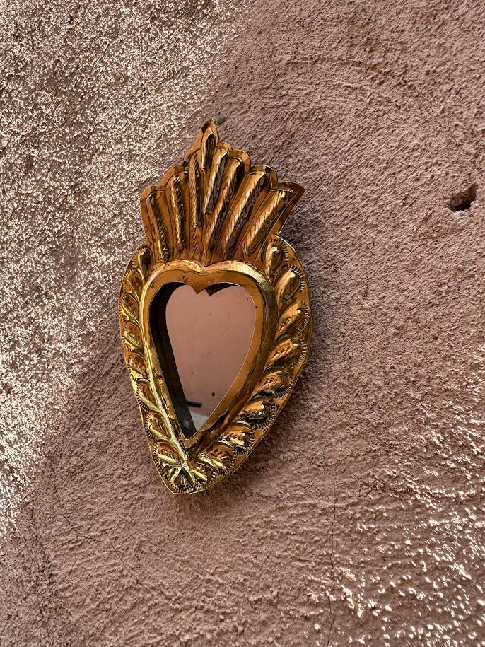 Espejo Clásico Corazón 3 tamaño S, Latón, dorado, corazón para venta al por mayor de NOMAD BY LIV