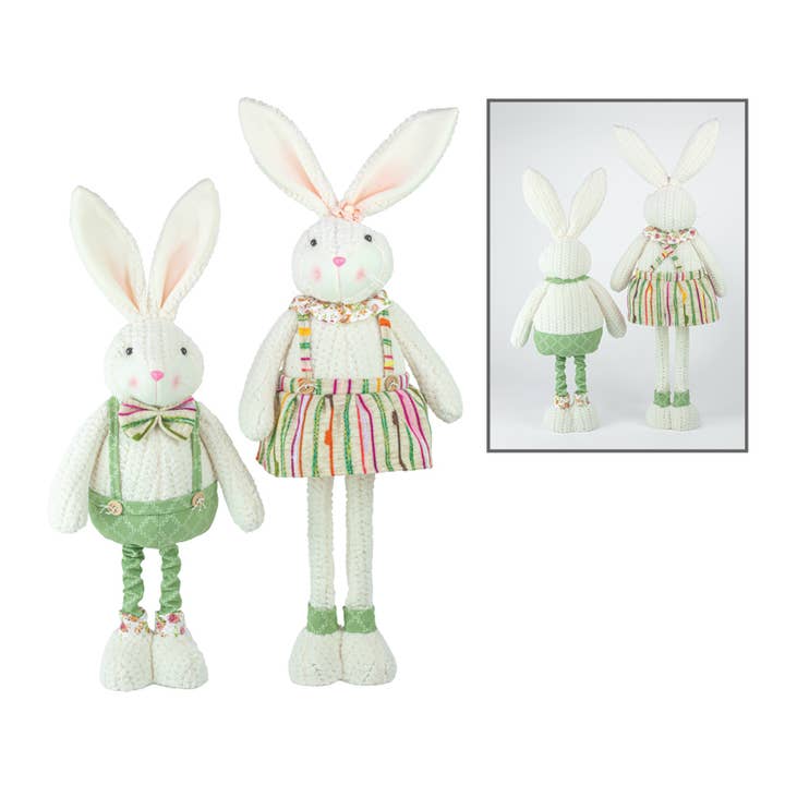 Easter Fluffy Folk Bunny Stretch Leg 2 Assorted for wholesale by Hanna's Handiworks
