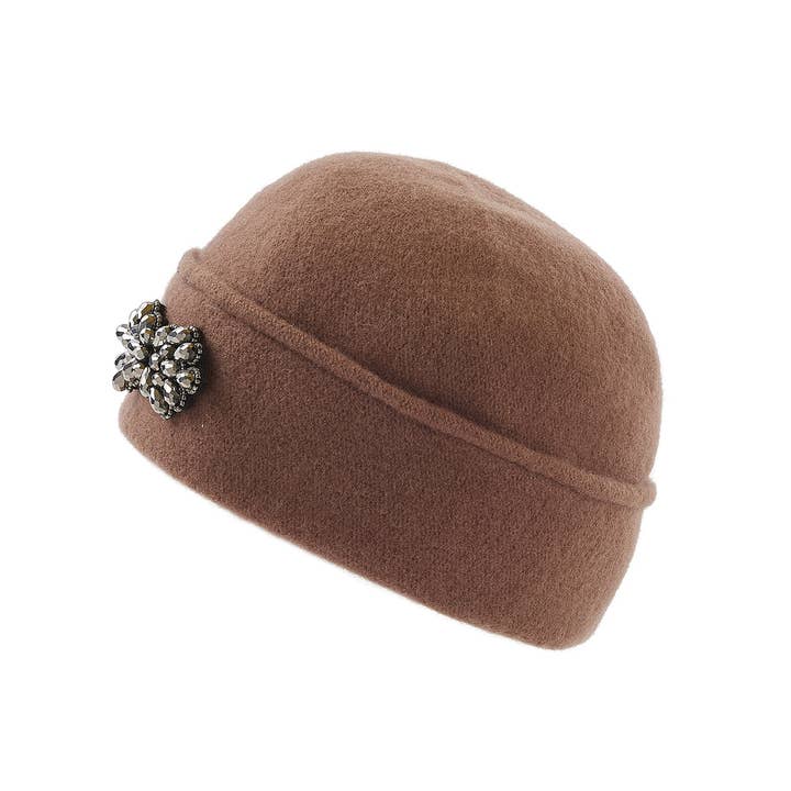 NF Nitzsche Fashion - Wholesale Beanie - Women's - Women's wool hat with jewel applique2