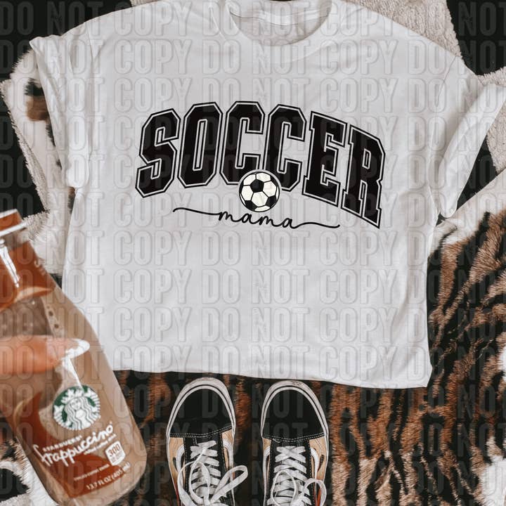 Transfert DTF Soccer Mama Black pour la vente par K and M Designs