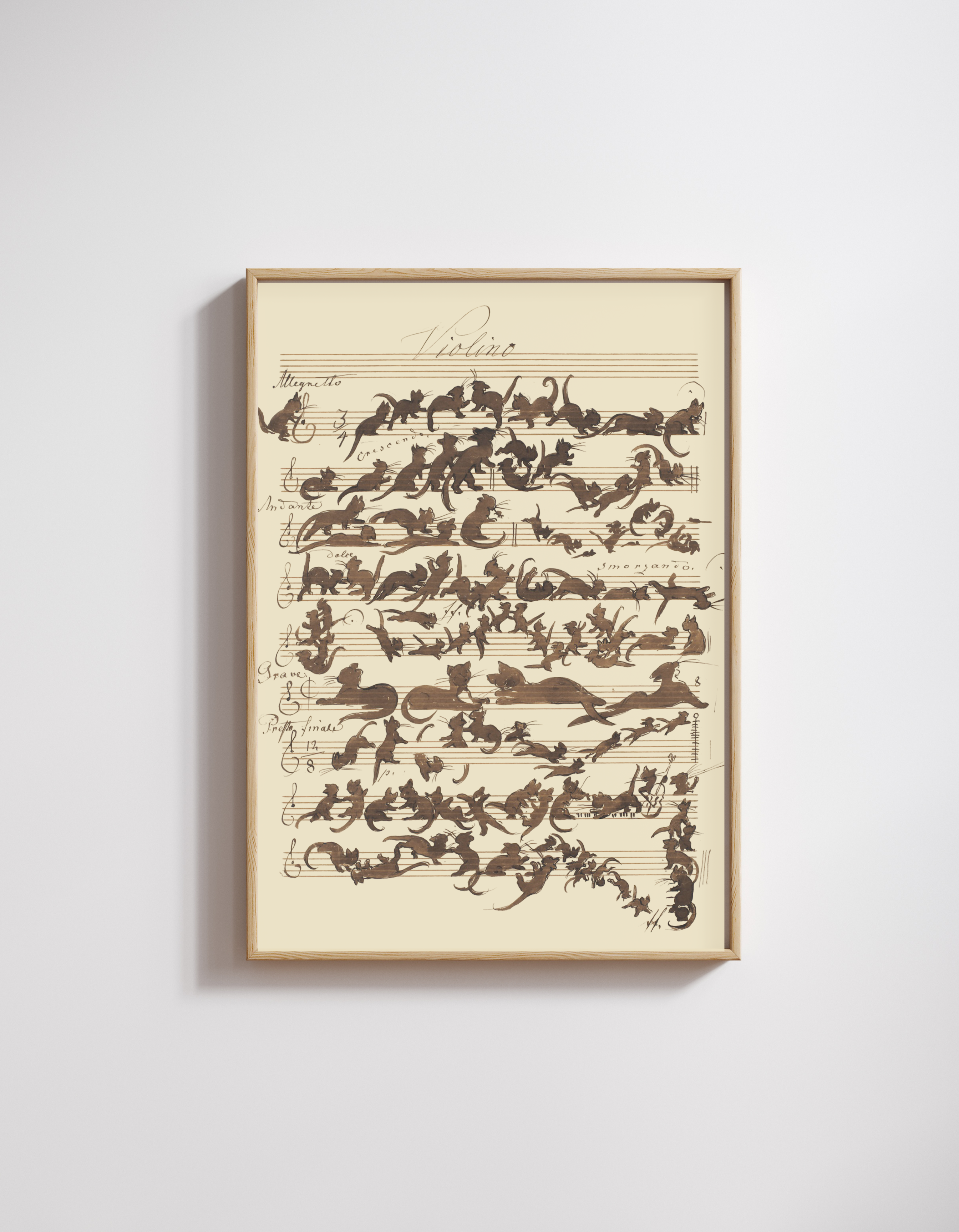 Rock Paper Scissors Wall Art - Wholesale Art Print - Cat Symphony by Moritz von Schwind – Art Print0