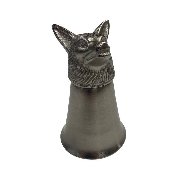 Madison Bay Co. - Historical Home Decor Reproductions - Wholesale Shot Glass - Pewter-Plated Fox Head Stirrup Cup, Jigger, Shot Glass