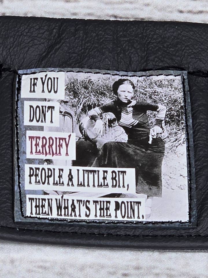 If you Don't Terrify Coin Holder Reclaimed Leather for wholesale by Old Bagzz