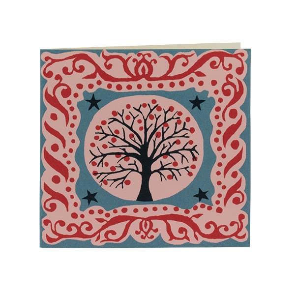 Cambridge Imprint - Wholesale Everyday greeting card - Smaller Square Card Tree and Stars