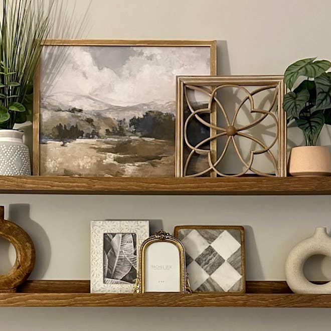 Rowe Station Woodworks - Wholesale Wall Mounted Shelf - Extra-Deep Pine Picture Ledge1