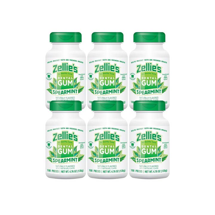 Zellie's - Wholesale Chewing Gum - Zellie's Xylitol Dental Gum - Spearmint 100ct Jar3