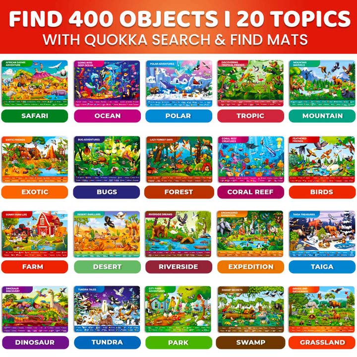 QUOKKA - Wholesale Brain Game - Kids - Hidden Object Game for Kids - Search & Find Activity Tasks1
