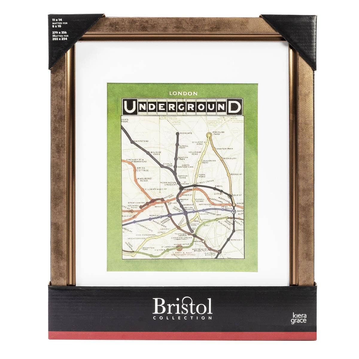 Kiera Grace - Wholesale Picture Frame - KG Lewis Frame, 11X14"8X10" MAT, ANTIQUE BRONZE (AZ)0