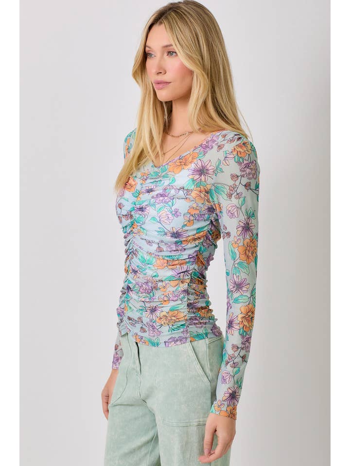 Mystree - Wholesale Blouse - Women's - 60527 Floral Ruching Top 14