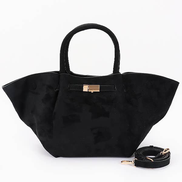 Suede Winged Tote & Crossbody Bag HPP1217 for wholesale by Oblige by G