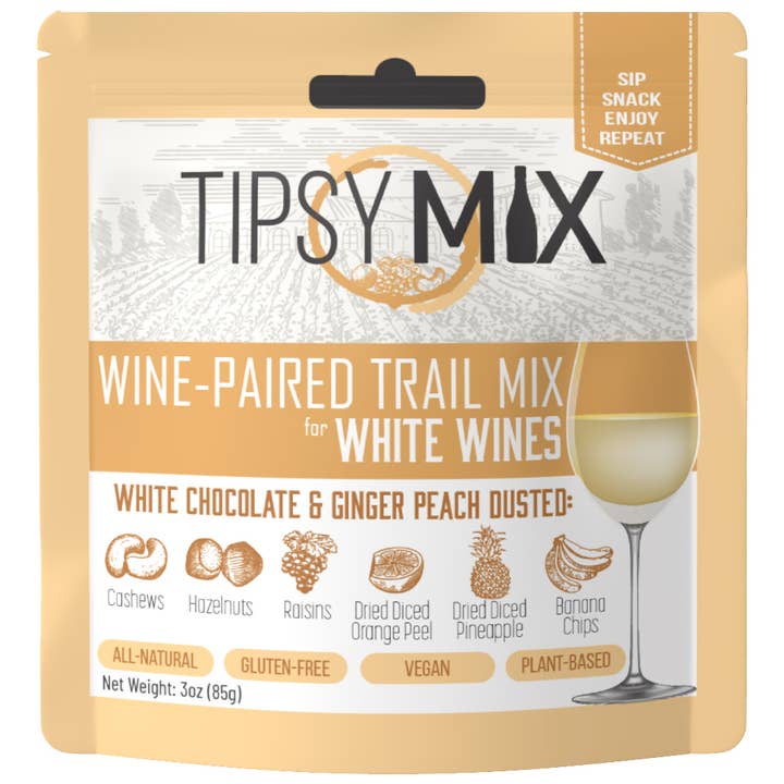 Tipsy Mix - Wholesale Trail Mix - NEW 02. Wine-Paired Trail Mix - White Wines