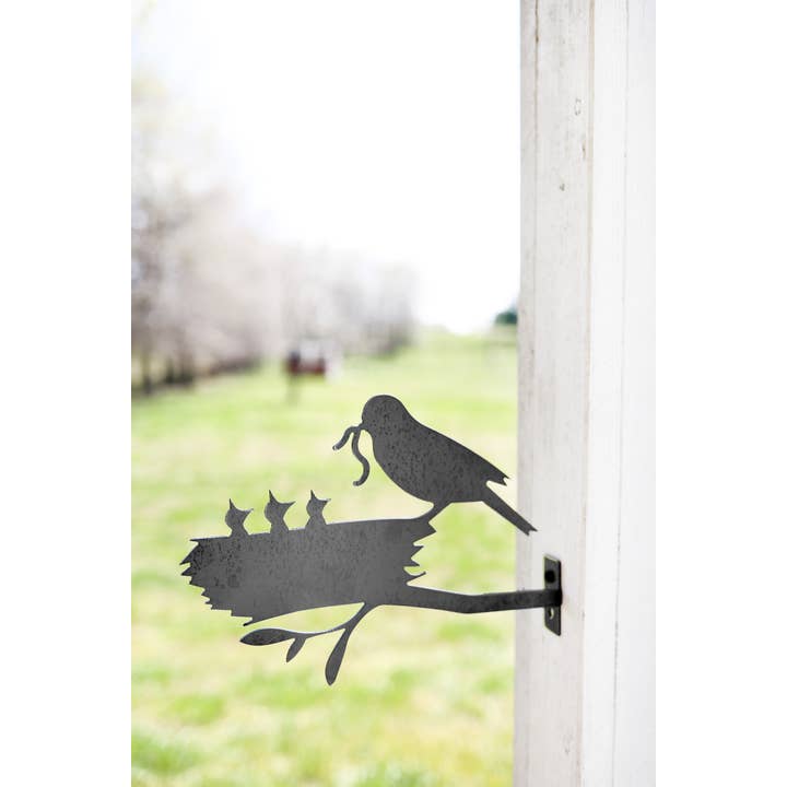 Highland Ridge | Handmade Home Decor - Wholesale Outdoor Ornament/Decor - Metal Bird Statue - Mama and Baby Birds Statue2