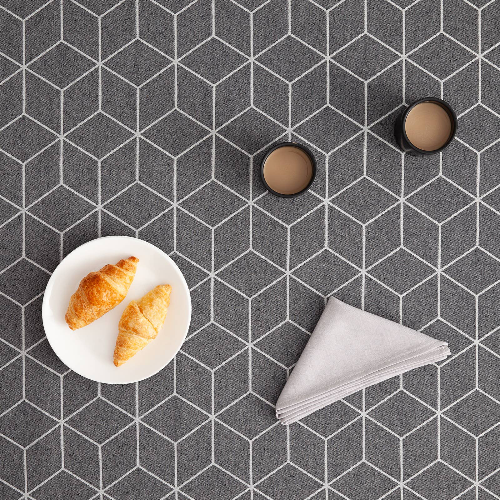 GAMUSI - Vendita all'ingrosso Tovaglie - Tovaglia impermeabile in cotone jacquard geometric LINE3