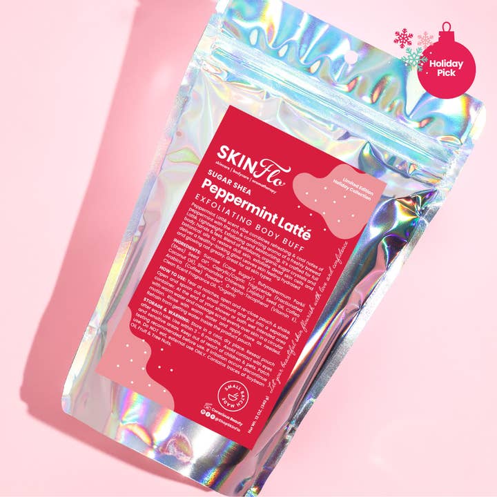 Crème exfoliante pour le corps Holiday Sugar Shea Peppermint Latté pour la vente par Skin Flo