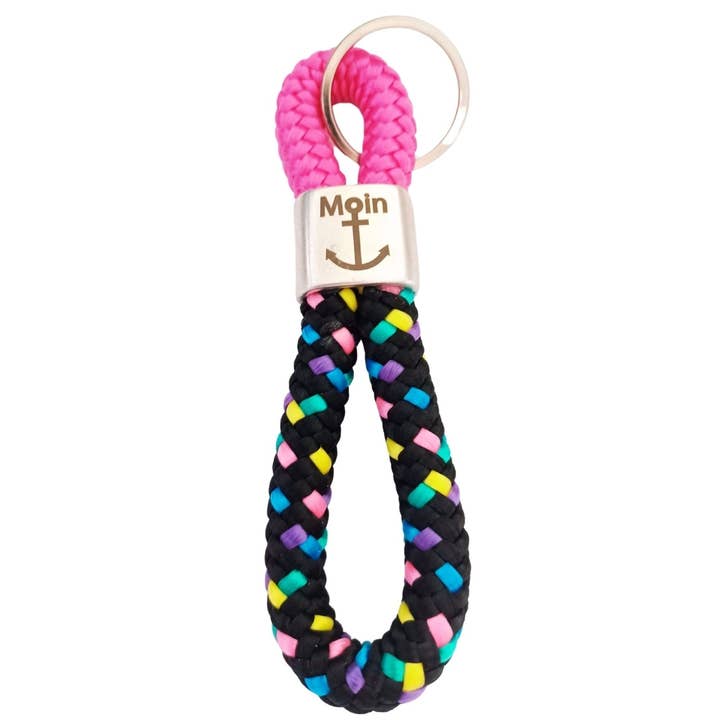 Chaveiro de corda de vela 8mm, colorido / rosa - Anker Moin por atacado de perleperle