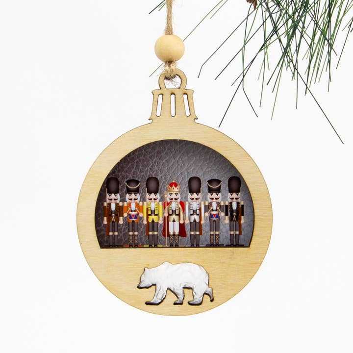 Bear Pride Nut Cracker Ornament for wholesale by Beyond The Kerf